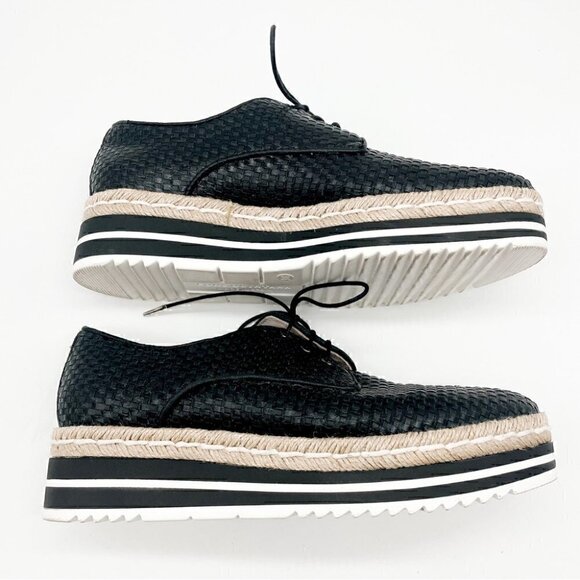 Pons Quintana Black Leather Lace Up Espadrilles, Sz EU 36 - Picture 9 of 15